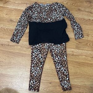 Lilly Pulitzer girls Leopard Print Two-Piece Outfit